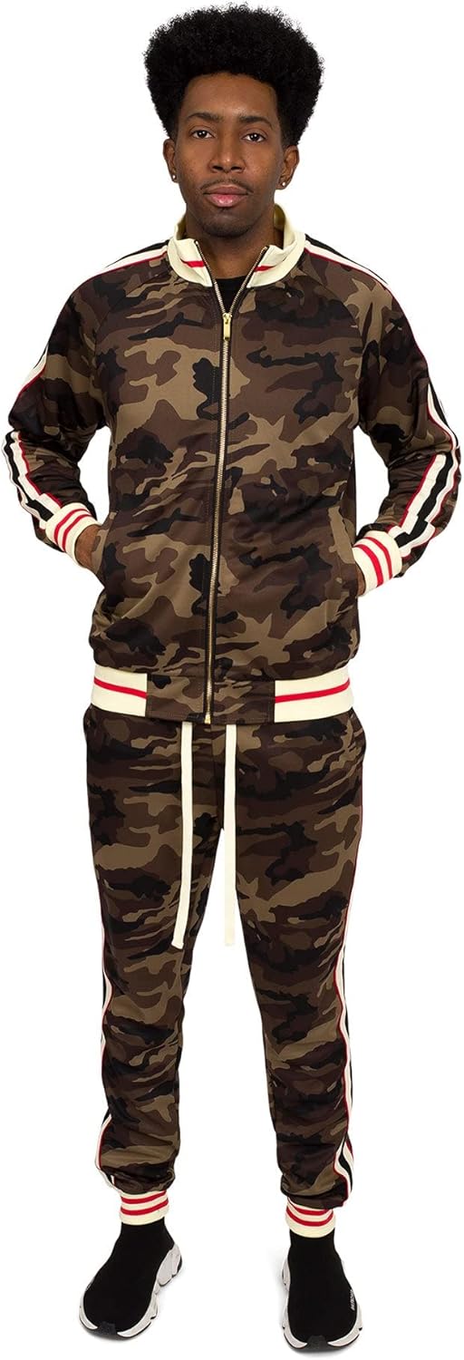 Men's Tiger Pattern Tracksuit Set