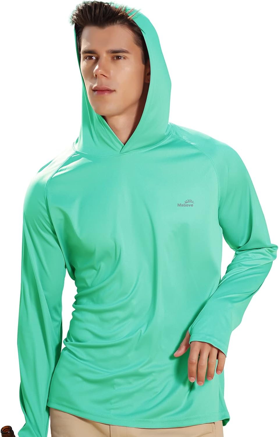 Men's UPF 50+ Long Sleeve Sun Shirts UV Protection Hoodie Rash Guard Hiking Fishing Swim T Shirt