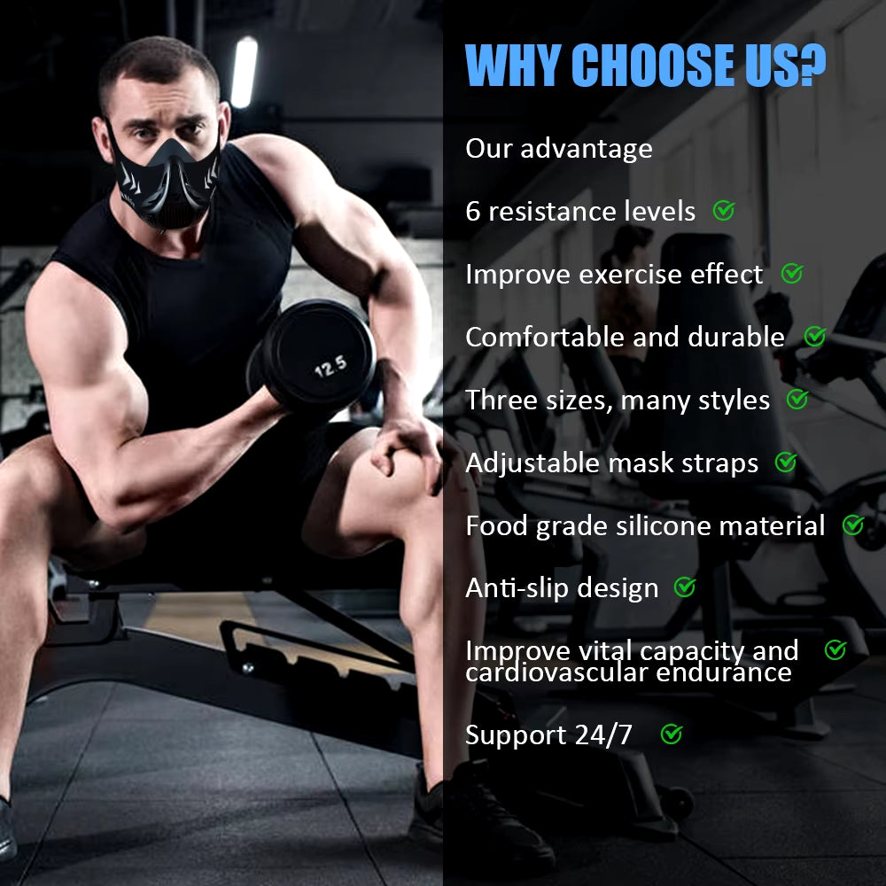 MMA Cardio Workout 3.0 Running Resistance Elevation Endurance Mask