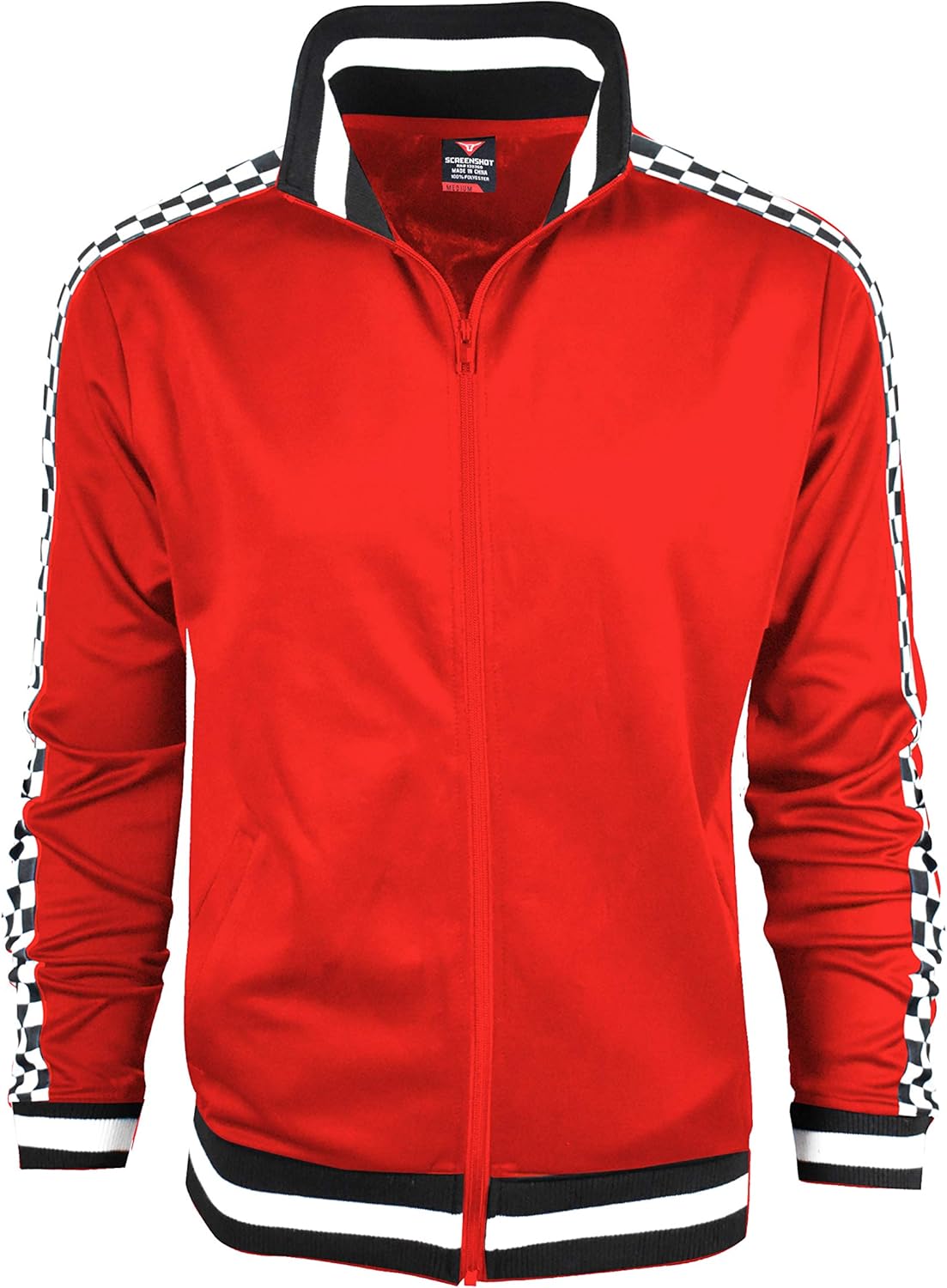 -Track Jacket Men's Urban Hip Hop Premium Track Jacket - Slim Fit Side Taping Sportswear Urbanwear Streetwear Top