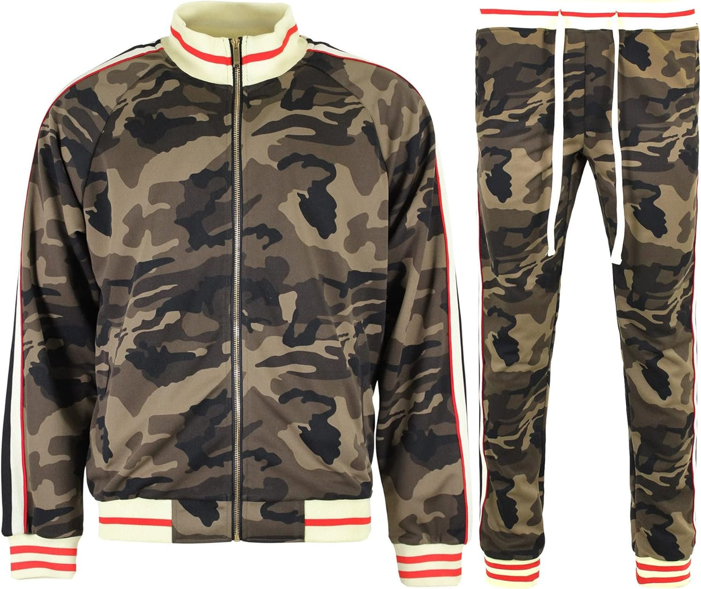 Men's Tiger Pattern Tracksuit Set