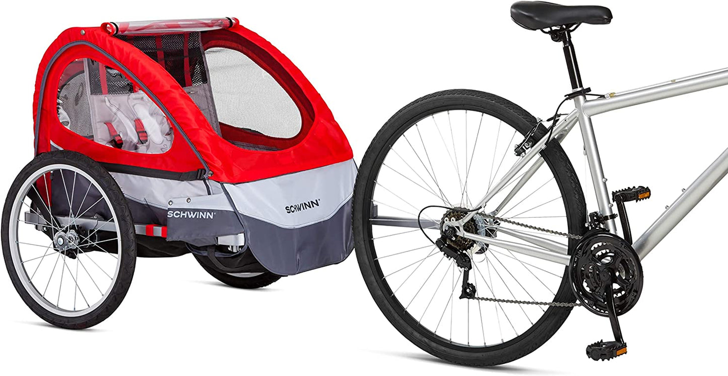 Trailblazer Plus, Trailblazer, Joyrider or Echo Kids Bike Trailer, Single or Double Seat, Universal Coupler, Folding Frame, Quick-Release Wheels, Canopy,  Bike Trailer for Kids