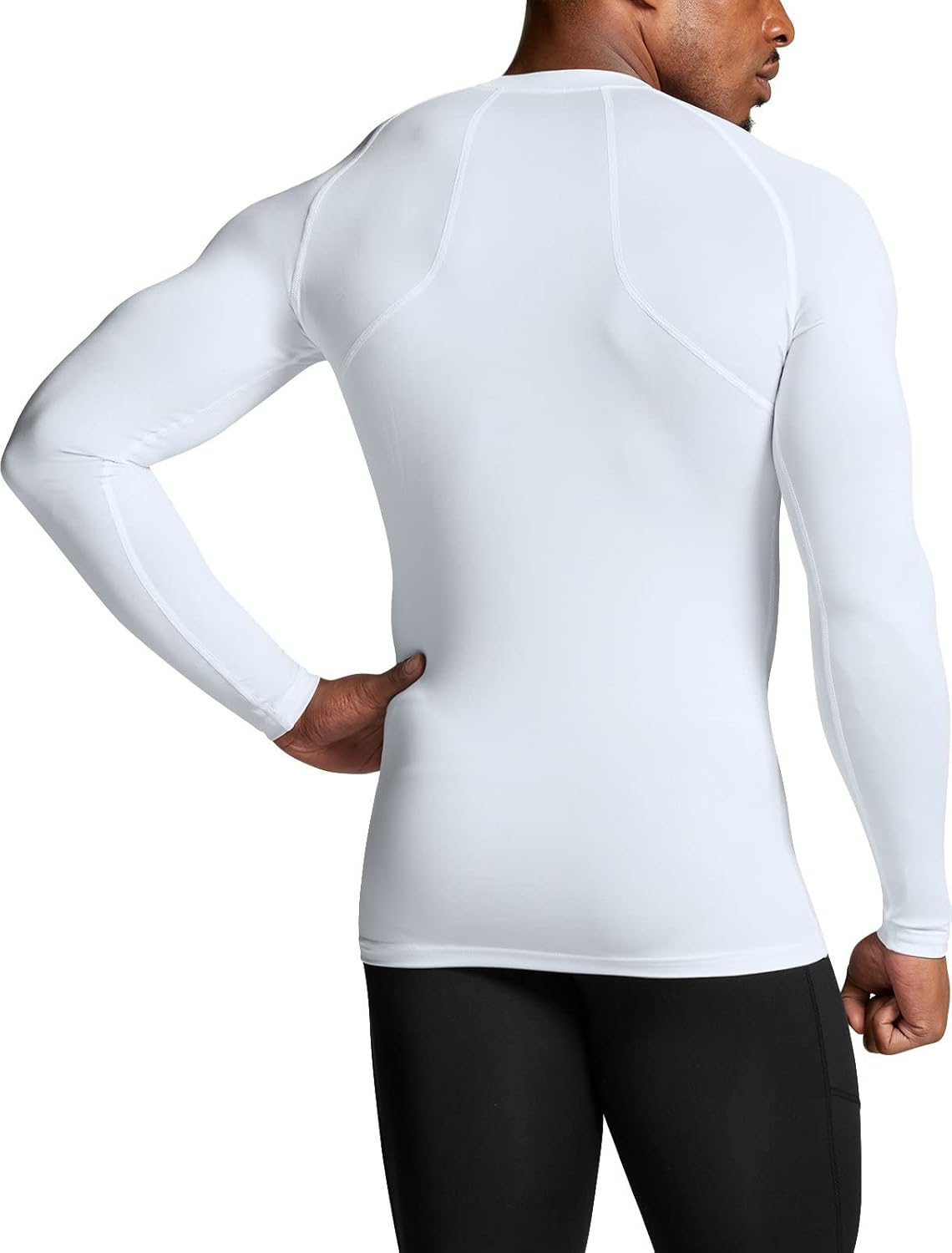 Men's UPF 50+ Long Sleeve Compression Shirts, Water Sports Rash Guard Base Layer, Athletic Workout Shirt