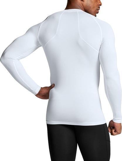 Men's UPF 50+ Long Sleeve Compression Shirts, Water Sports Rash Guard Base Layer, Athletic Workout Shirt