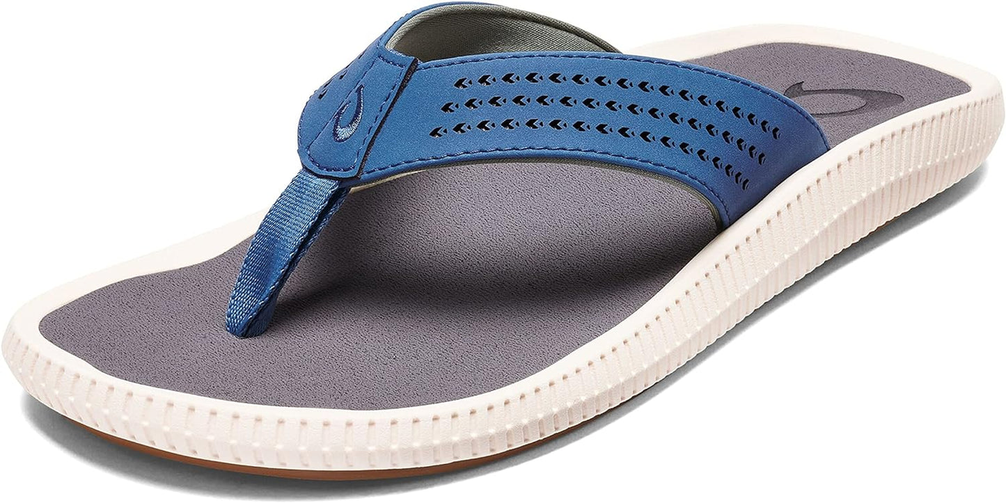 Ulele Men's Beach Sandals, Water Resistant Flip Flops, Arch Support & Comfort Fit, Lightweight & Durable, Enhanced Grip & Traction