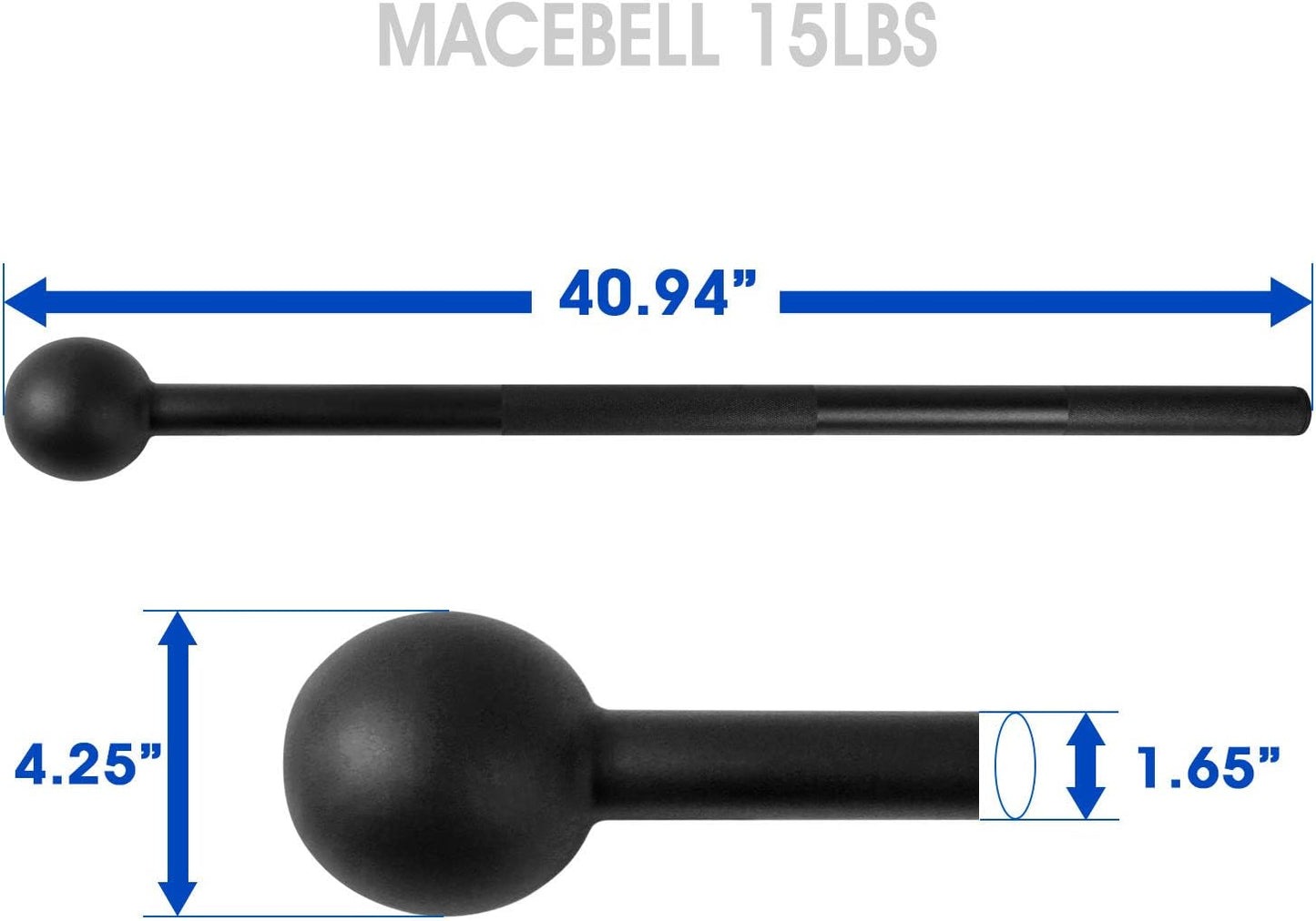 Steel Mace Bell for Strength Training - Support Full Body, Muscles, Shoulder, Grips & Forearms Workouts to Rehabilitation, Stretching 5, 7, 10, 15, 20, 25, 30Lb for Women & Men