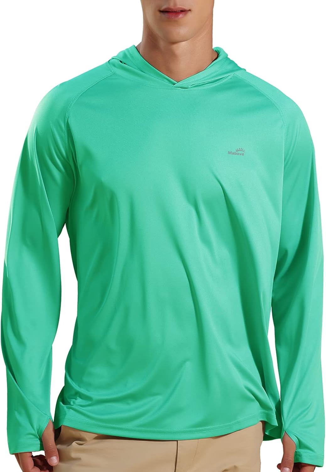 Men's UPF 50+ Long Sleeve Sun Shirts UV Protection Hoodie Rash Guard Hiking Fishing Swim T Shirt