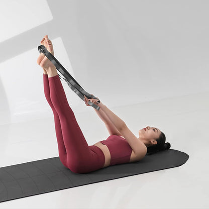 Yoga Straps Stretching Strap with 12 Loops Workout Poster, Straps for Stretching Physical Therapy Equipment Long Stretch Out Bands for Exercise, Pilates and Gymnastics for Women/Men