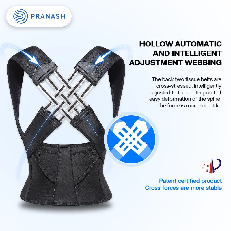 Adjustable Back Posture Corrector Belt Women Men Prevent Slouching Relieve Pain Posture Corrector