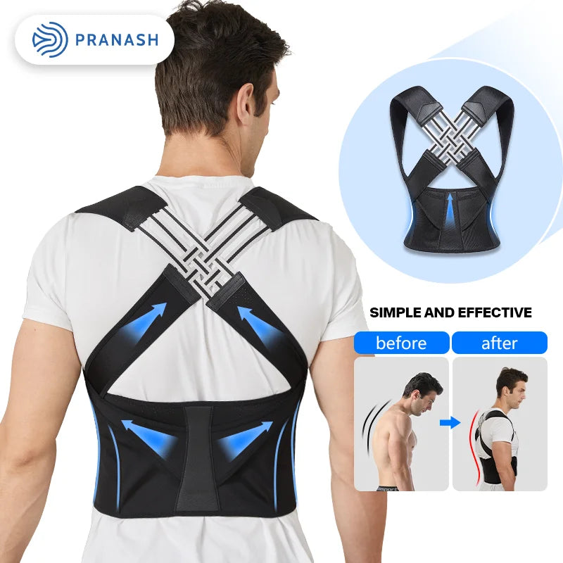 Adjustable Back Posture Corrector Belt Women Men Prevent Slouching Relieve Pain Posture Corrector