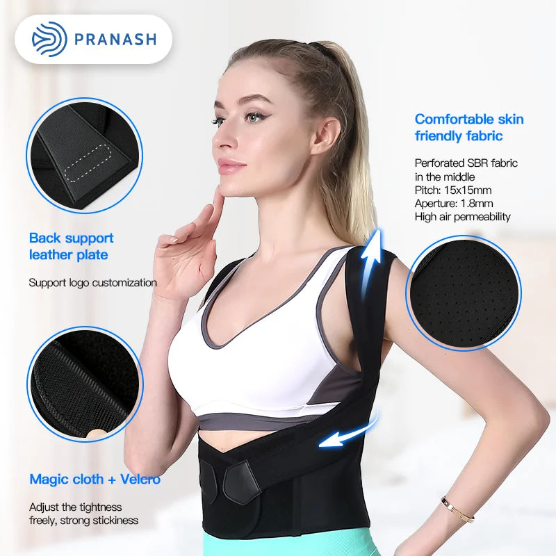 Adjustable Back Posture Corrector Belt Women Men Prevent Slouching Relieve Pain Posture Corrector