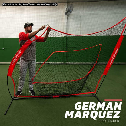 Baseball Softball Practice Net 7X7 with Baseball Accessories for Practice Pitching, Batting & Fielding, Ball Caddy, Weighted Baseballs, Tee