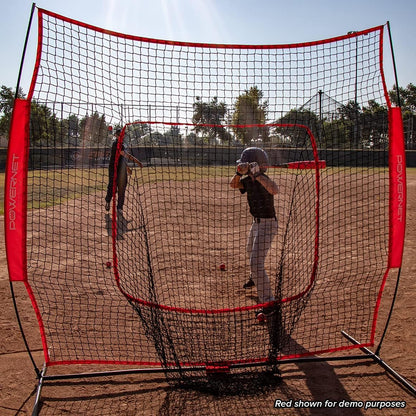 Baseball Softball Practice Net 7X7 with Baseball Accessories for Practice Pitching, Batting & Fielding, Ball Caddy, Weighted Baseballs, Tee