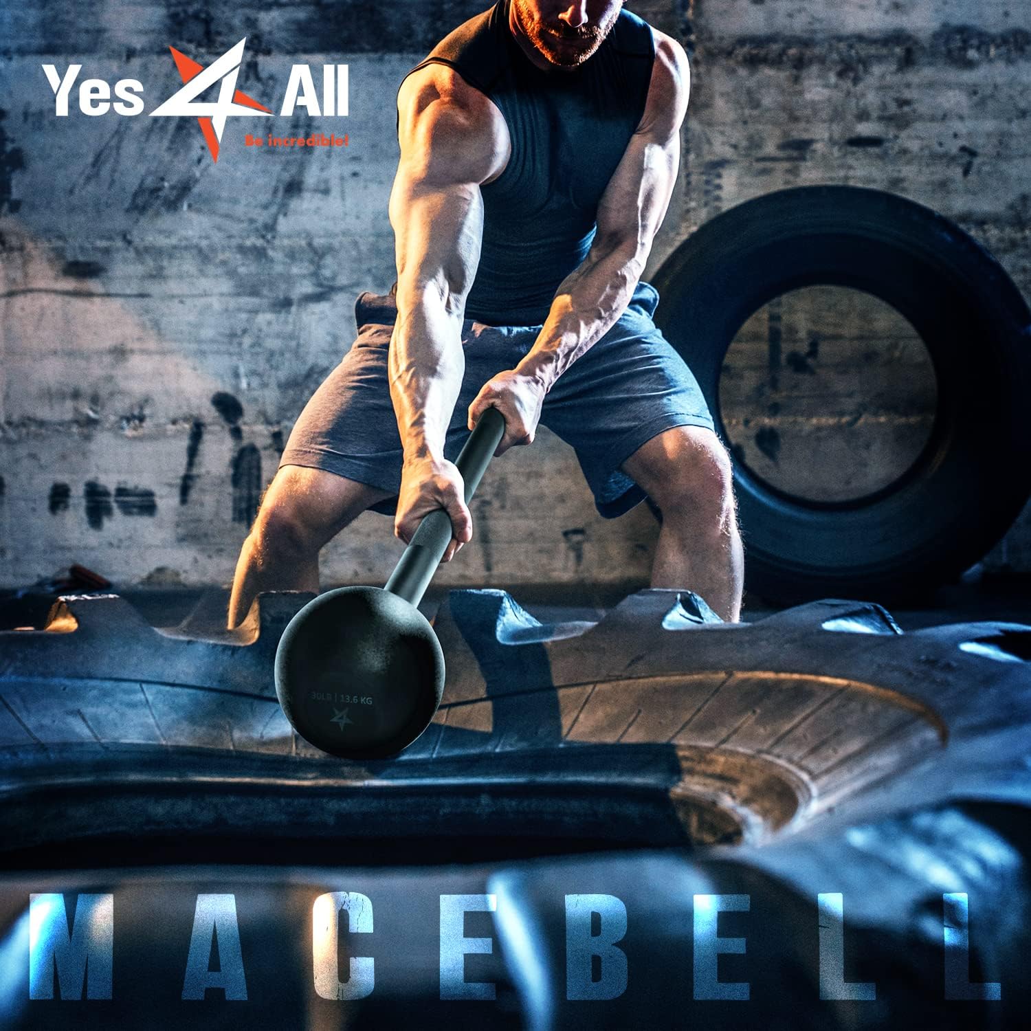 Steel Mace Bell for Strength Training - Support Full Body, Muscles, Shoulder, Grips & Forearms Workouts to Rehabilitation, Stretching 5, 7, 10, 15, 20, 25, 30Lb for Women & Men