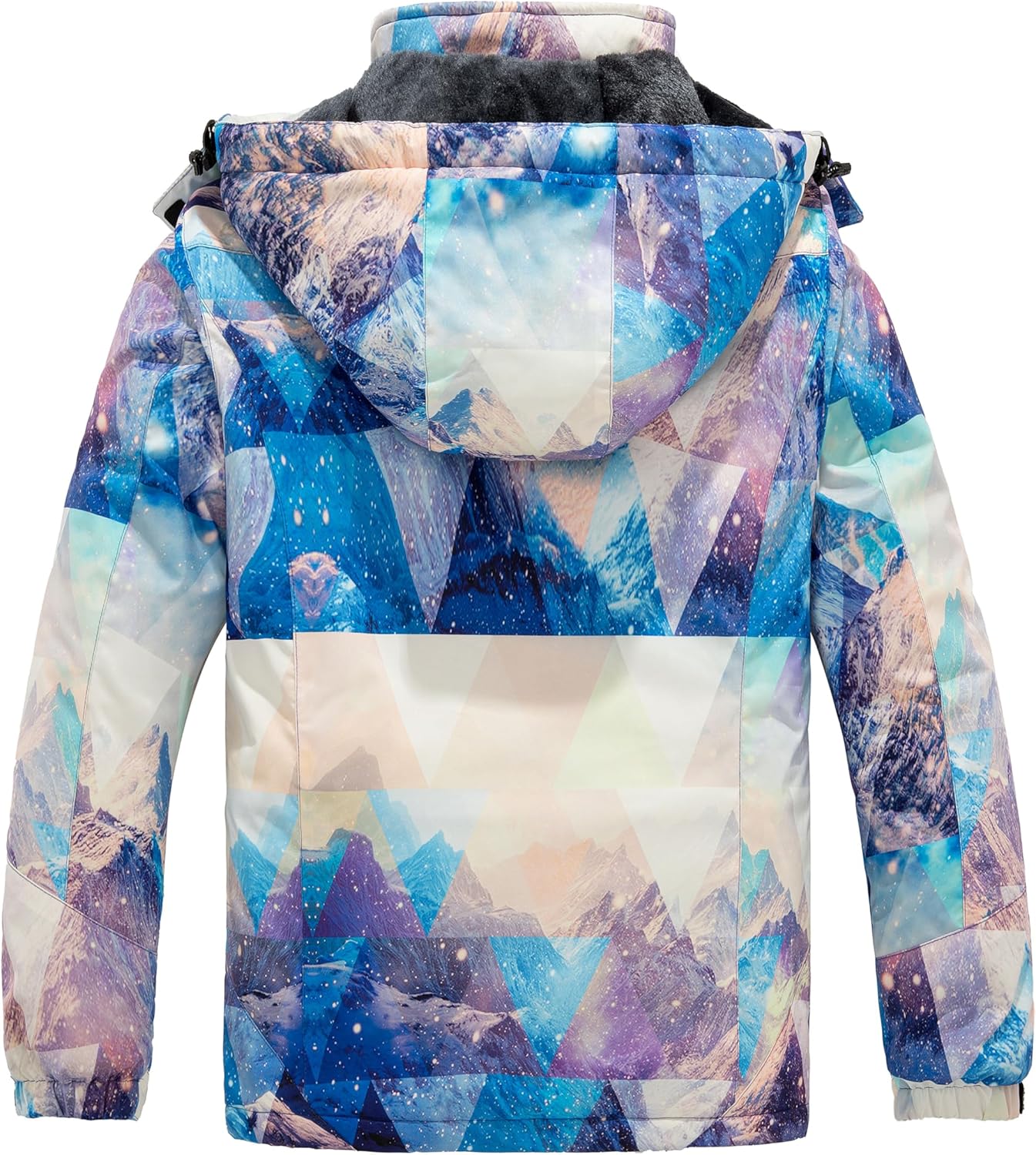 Women's Mountain Waterproof Ski Jacket Windproof Rain Jacket Winter Warm Hooded Coat