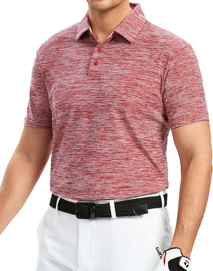 Men's Golf Shirt Moisture Wicking Quick-Dry Short Sleeve Casual Polo Shirt for Men