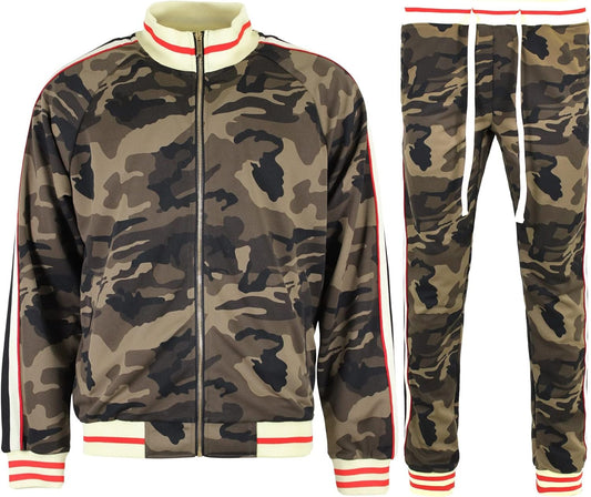 Men's Tiger Pattern Tracksuit Set