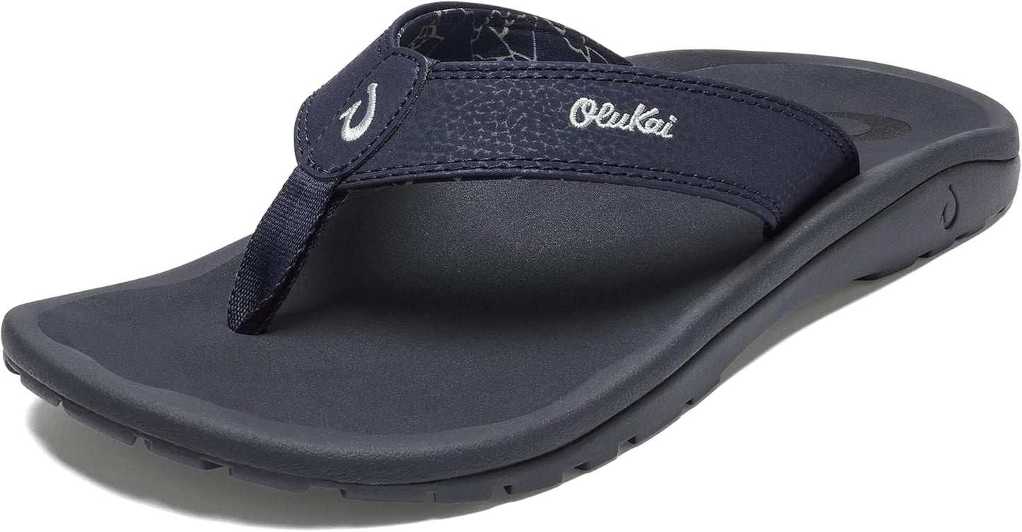 Ohana Men's Beach Sandals, Water Resistant Flip Flops, Arch Support & Comfort Fit, Lightweight & Durable, Enhanced Grip & Traction