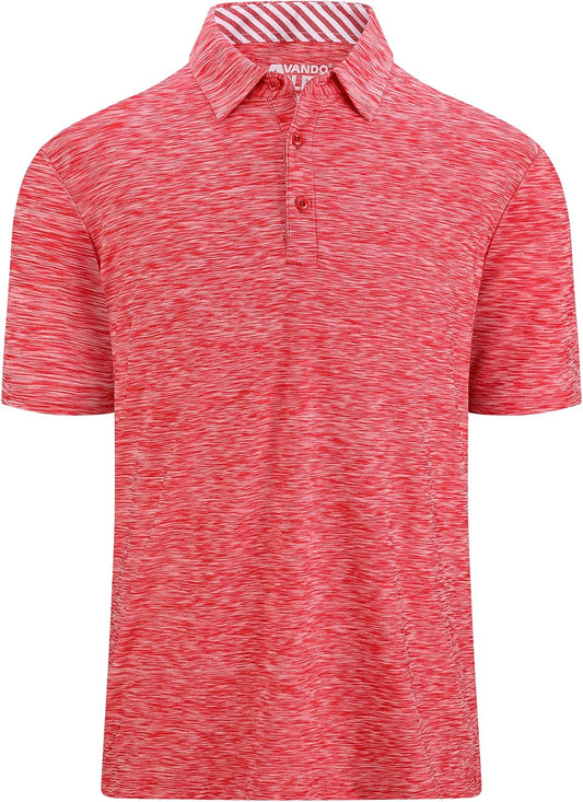 Men's Golf Shirt Moisture Wicking Quick-Dry Short Sleeve Casual Polo Shirt for Men