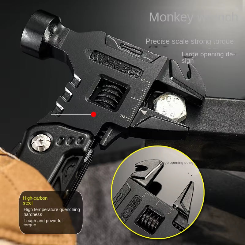 Multifunctional Pliers Stainless Steel Claw Hammer Tool with Nylon Sheath for Outdoor Survival Camping Hunting Hiking Multitool