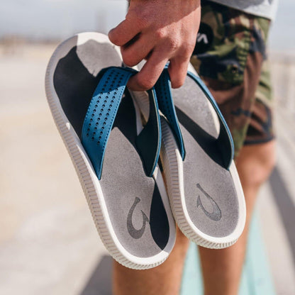 Ulele Men's Beach Sandals, Water Resistant Flip Flops, Arch Support & Comfort Fit, Lightweight & Durable, Enhanced Grip & Traction