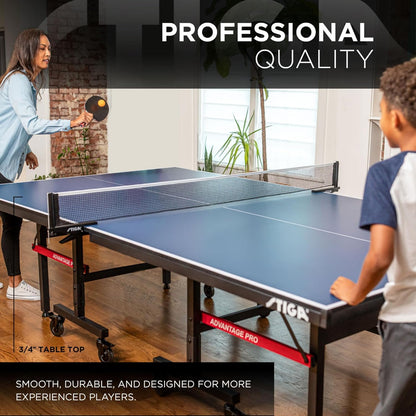 Advantage Series Ping Pong Table - 13, 15, 19, and 25mm Tabletops - Quickplay 10 Minute Assembly - Playback Mode - Recreational to Tournament Level