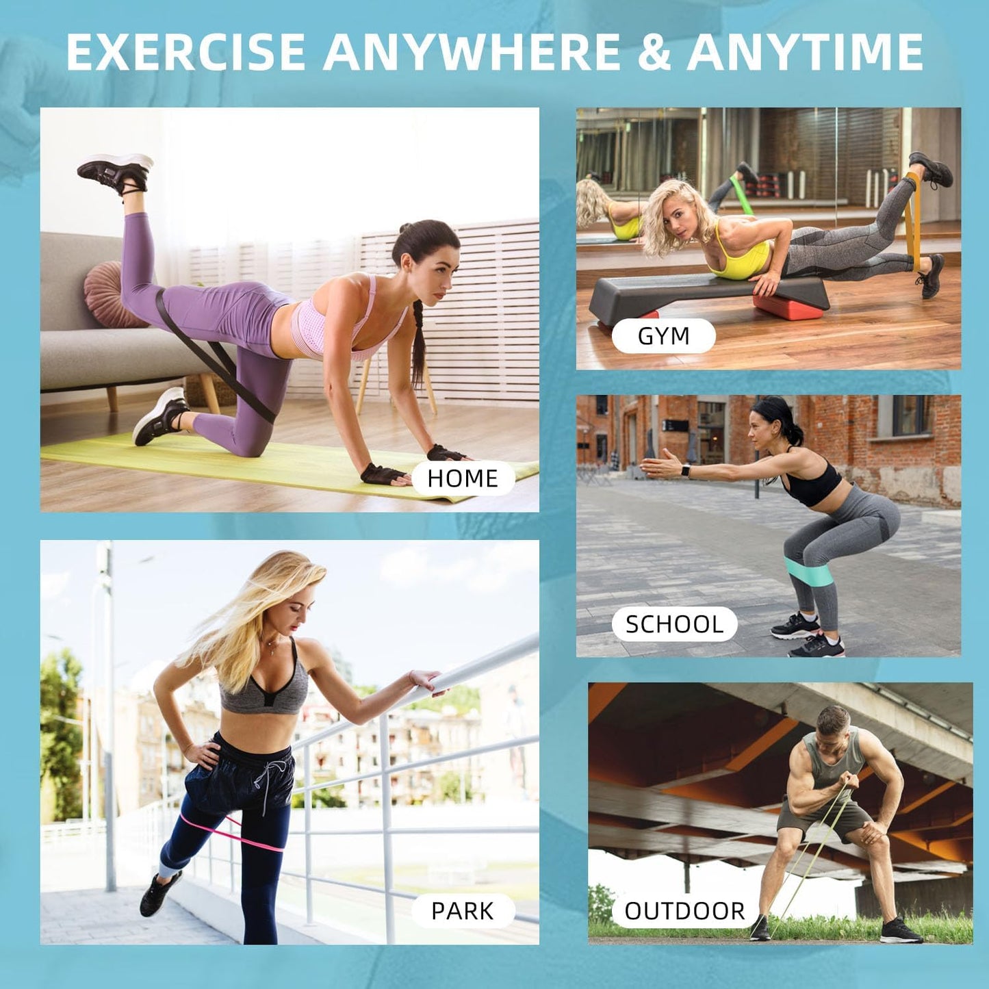 Resistance Bands, Pull up Bands, Pull up Assist Band Exercise Bands for Men & Women Work Outs, Body Stretching, Physical Therapy, Muscle Training